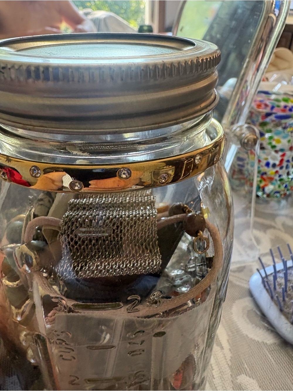MYstery jewellery jar all good useable resealable pieces .